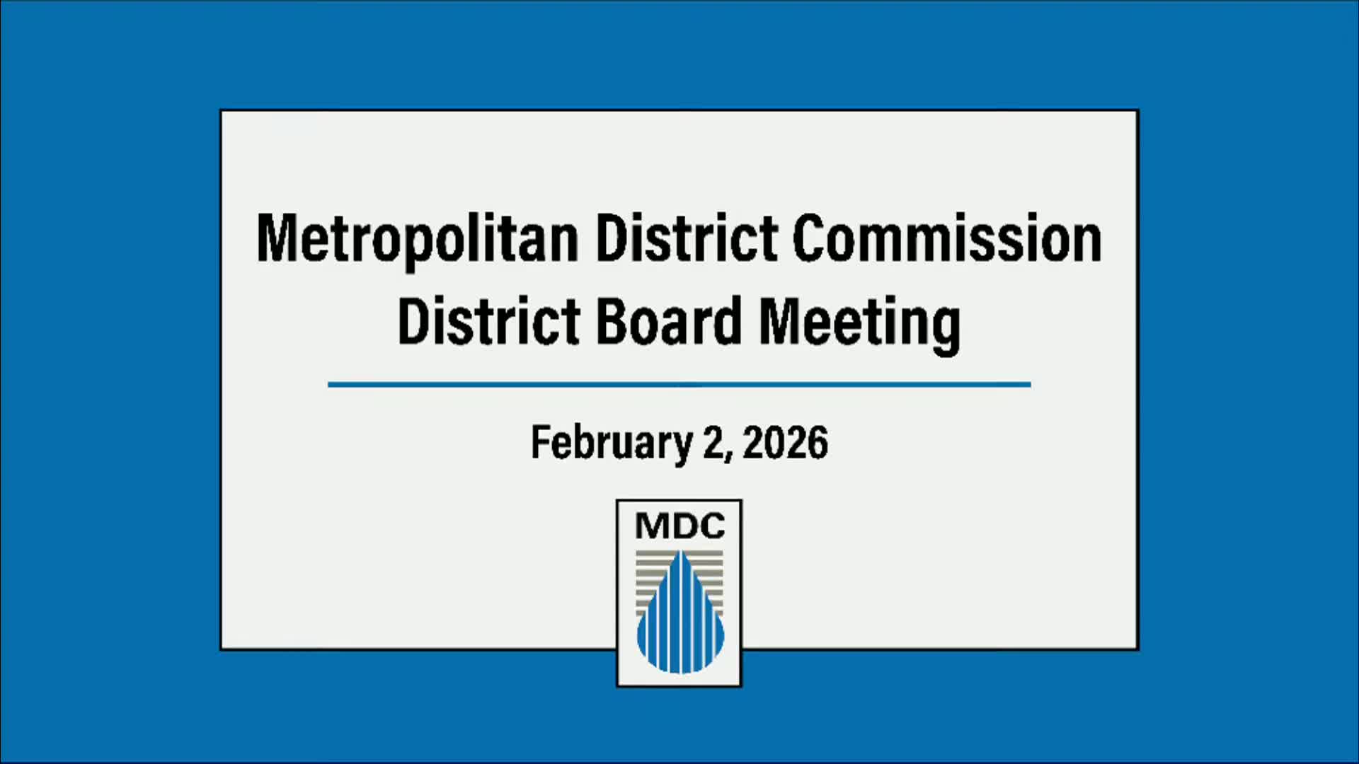 Thumbnail image for MDC District Board Meeting - February 2, 2026 WEBEX FEED